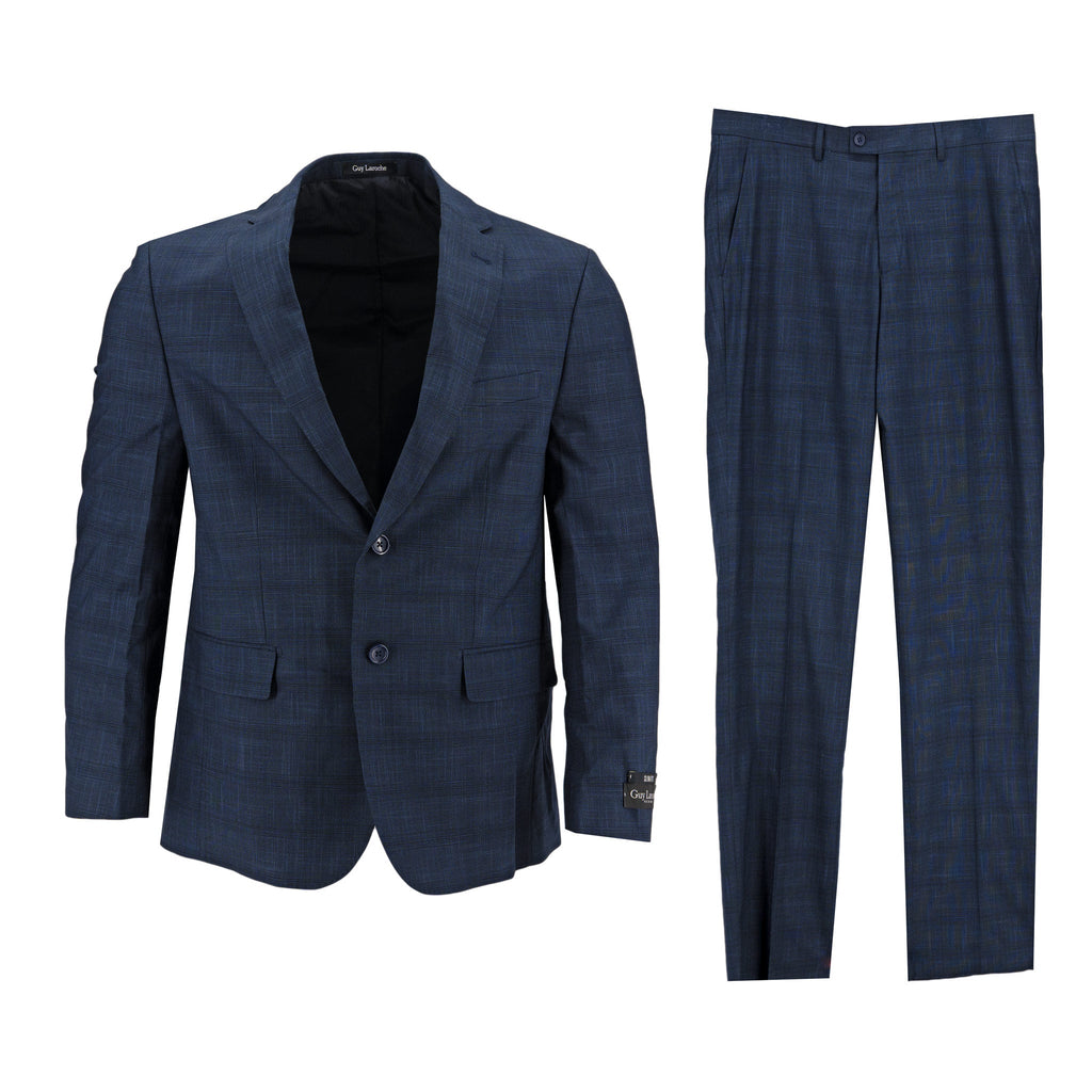 Traje Guy Laroche 2 Botones Cuadros para Caballeros