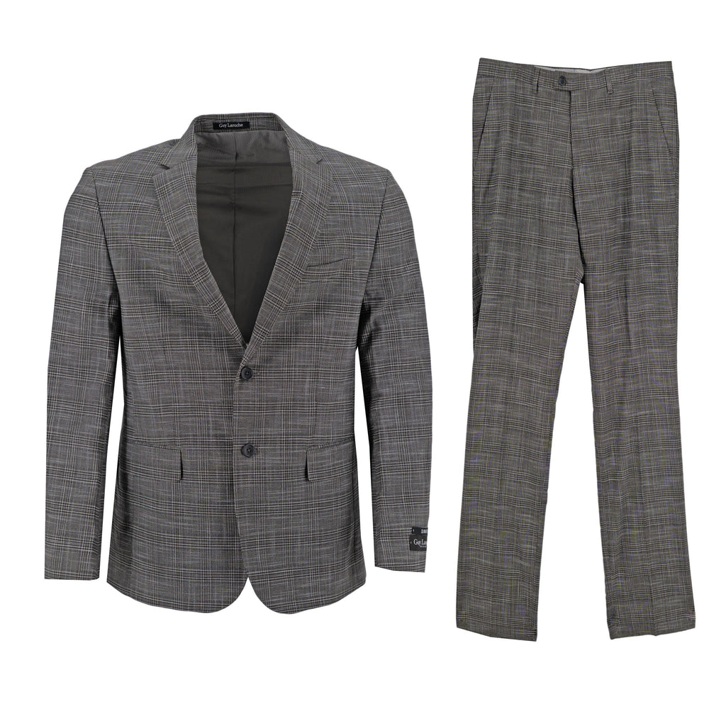 Traje Guy Laroche 2 Botones Cuadros para Caballeros