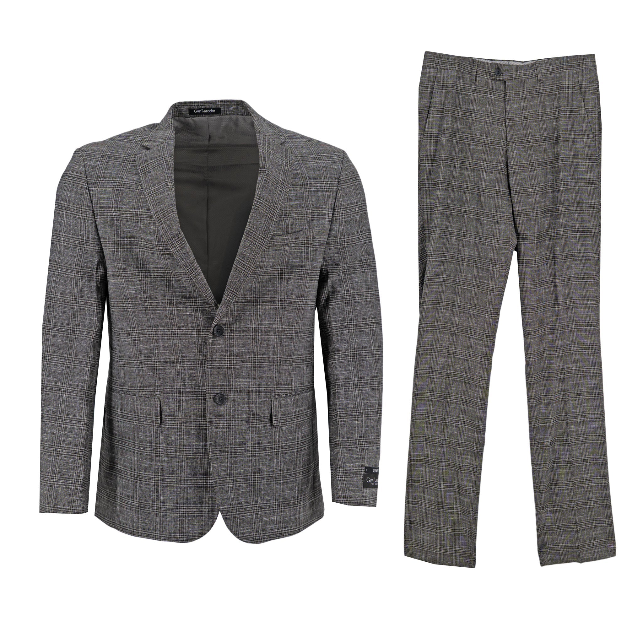 Traje Guy Laroche 2 Botones Cuadros para Caballeros