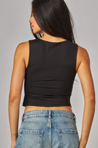 Blusa Love Poem sin Mangas Lisa para Damas – vista 3