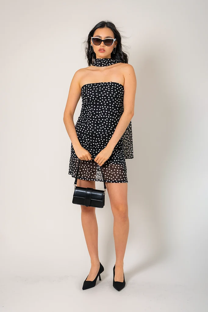 VESTIDO CORTO MESH B-M 9407.