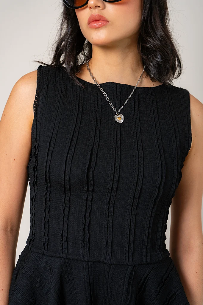 BH VESTIDO CORTO TEXTURA 8683.