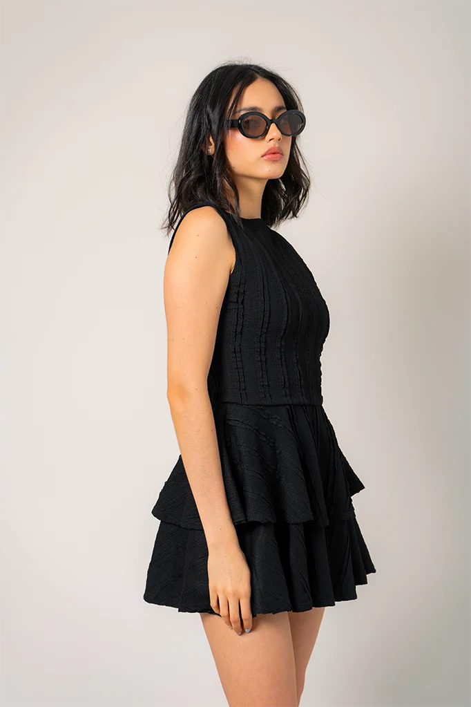 BH VESTIDO CORTO TEXTURA 8683.