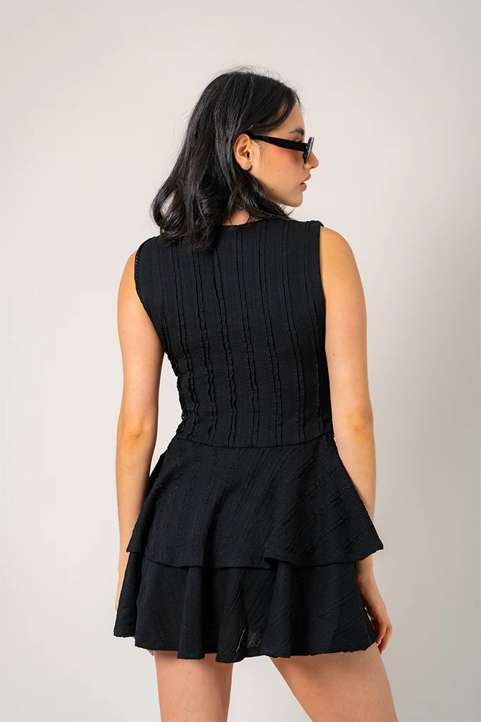 BH VESTIDO CORTO TEXTURA 8683.