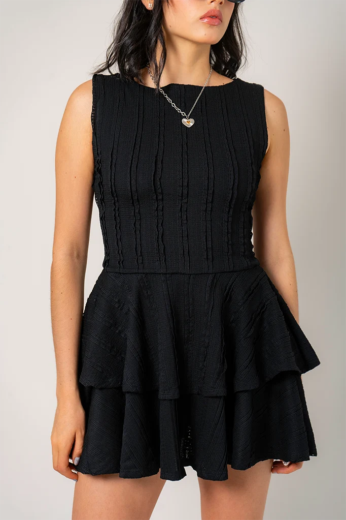 BH VESTIDO CORTO TEXTURA 8683.
