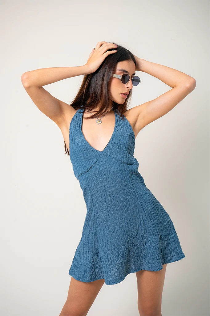 VESTIDO CORTO TEXTURA R-C 8710.