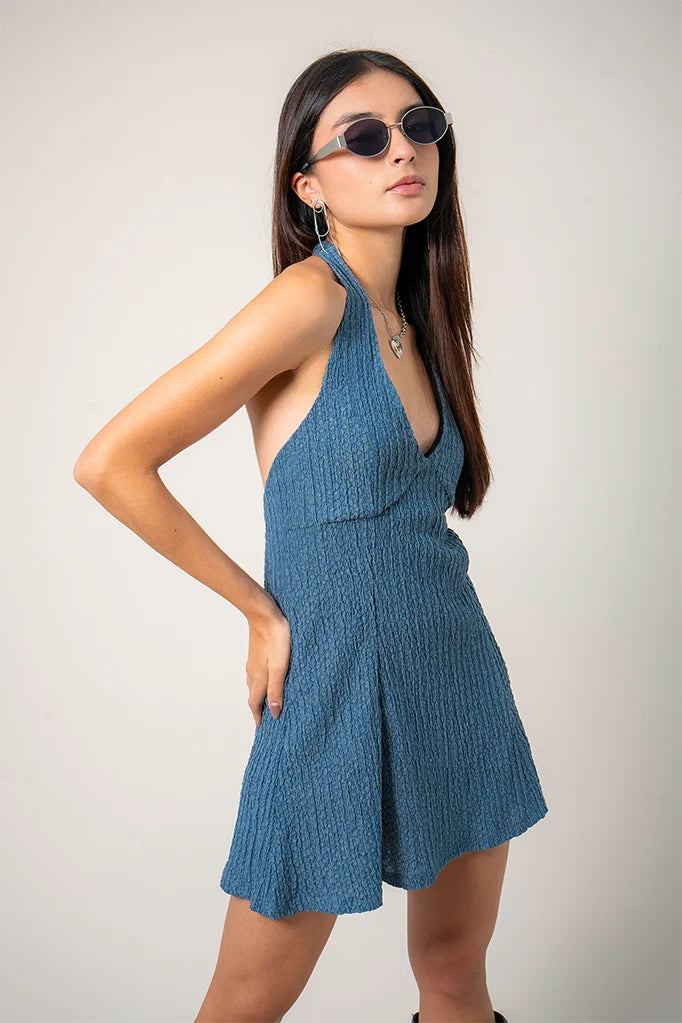 VESTIDO CORTO TEXTURA R-C 8710.