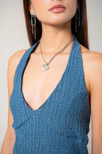 VESTIDO CORTO TEXTURA R-C 8710.