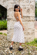 VESTIDO MIDI CUADROS R-C 8333.