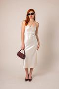 VESTIDO MIDI SATIN B-M 8560.