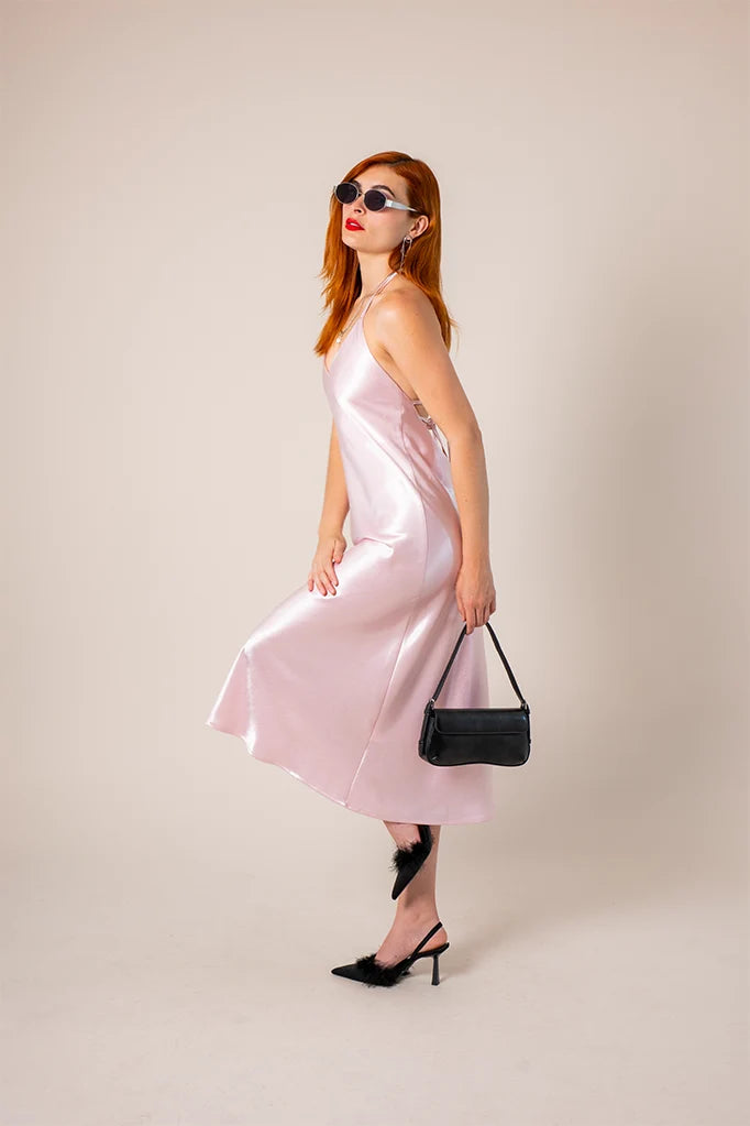 VESTIDO SATIN LARGO E-M 8563.