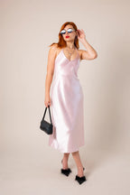 VESTIDO SATIN LARGO E-M 8563.