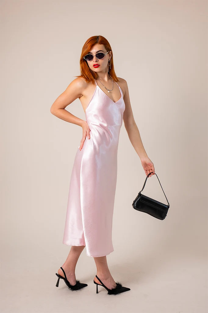 VESTIDO SATIN LARGO E-M 8563.