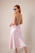 VESTIDO SATIN LARGO E-M 8563.