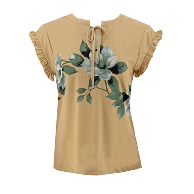 Blusa Adrienne Vittadini Mangas Cortas Estampado para Damas – FRESCO FLORAL