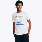 Camiseta Nautica Mangas Cortas Estampado para Caballeros