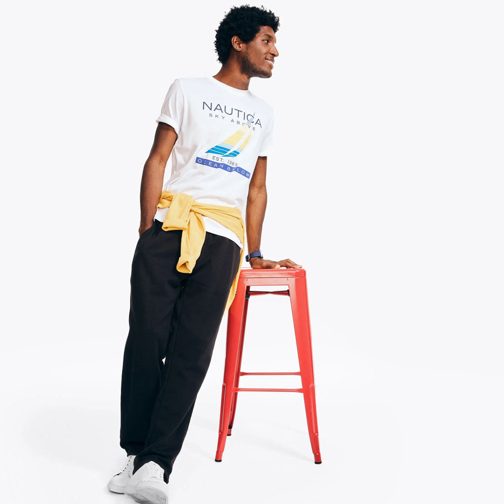 Camiseta Nautica Mangas Cortas Estampado para Caballeros