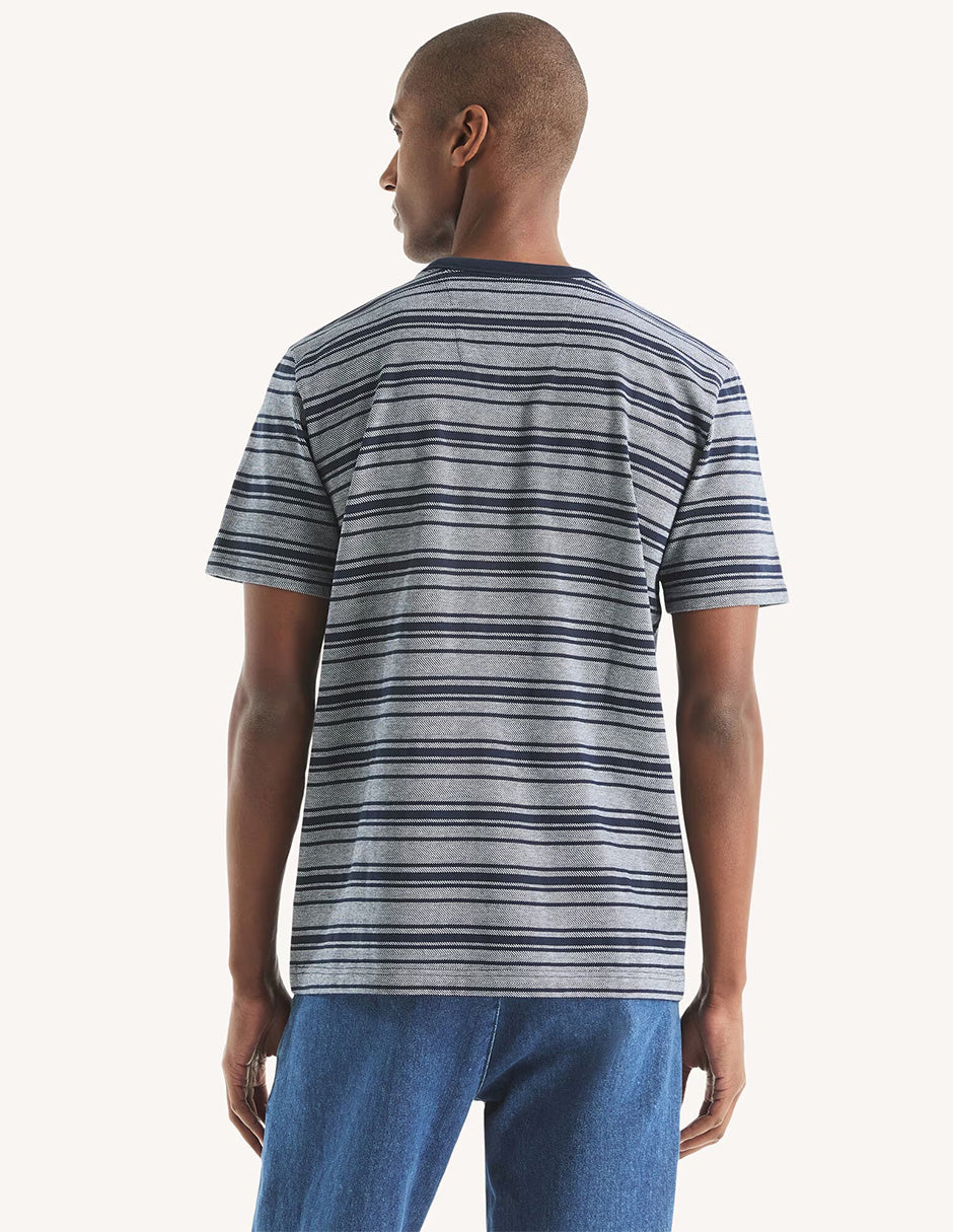 Camiseta Nautica Mangas Cortas Rayas para Caballeros