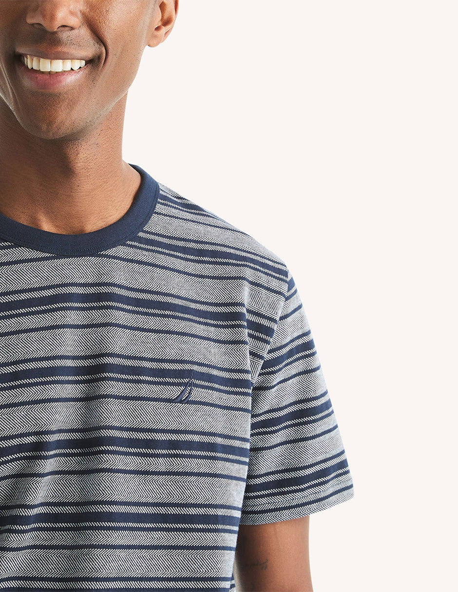 Camiseta Nautica Mangas Cortas Rayas para Caballeros