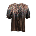 Blusa Adrienne Vittadini Mangas Cortas Estampado para Damas – ROYAL FLORAL DB-COFFE