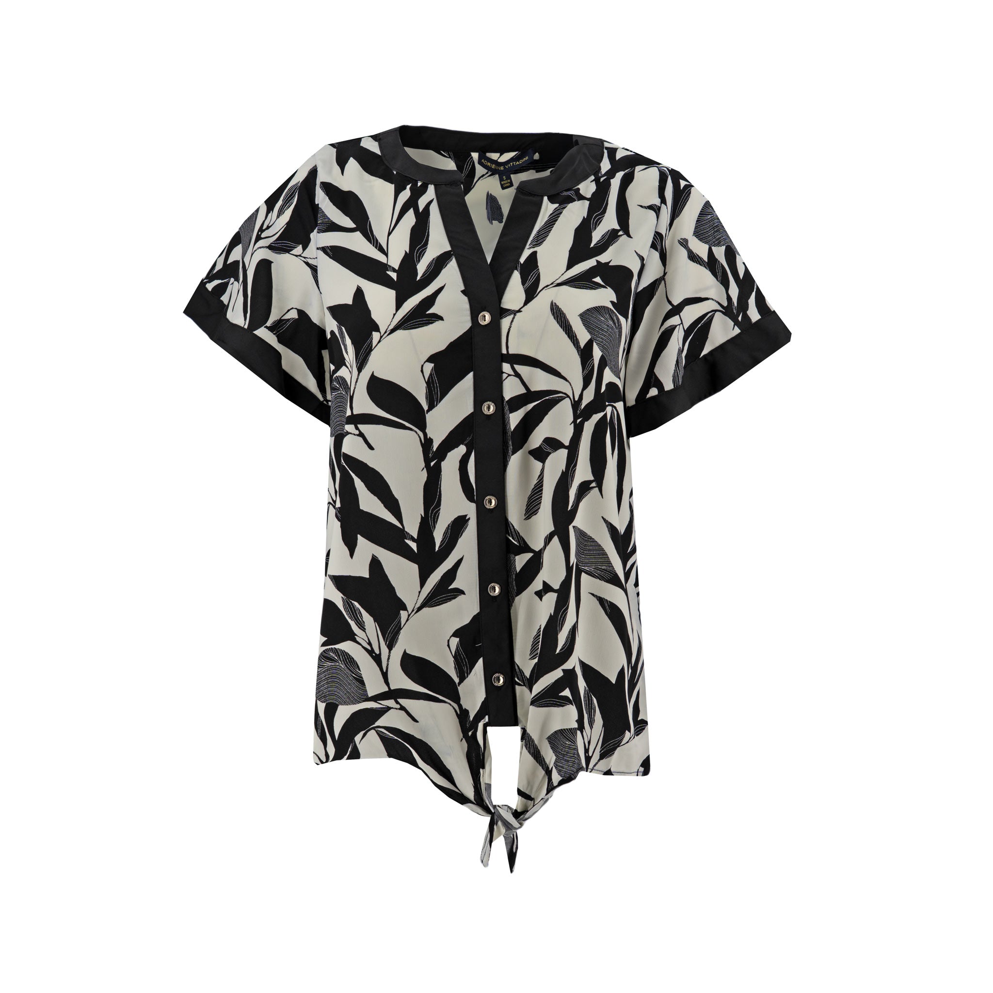 Blusa Adrienne Vittadini Mangas Cortas Estampado para Damas