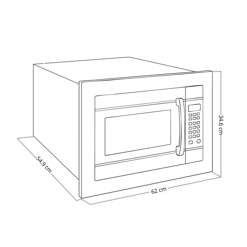 Horno Microondas Empotrable DRIJA Acero Inoxidable VÉNETO 62L BLACK