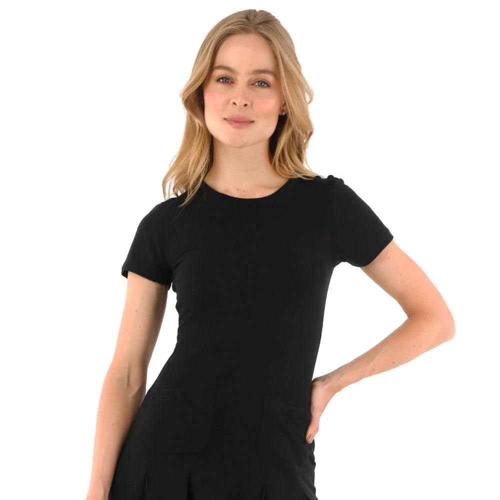 Short dress, color/material negro, marca Mercedes Campuzano – vista 4