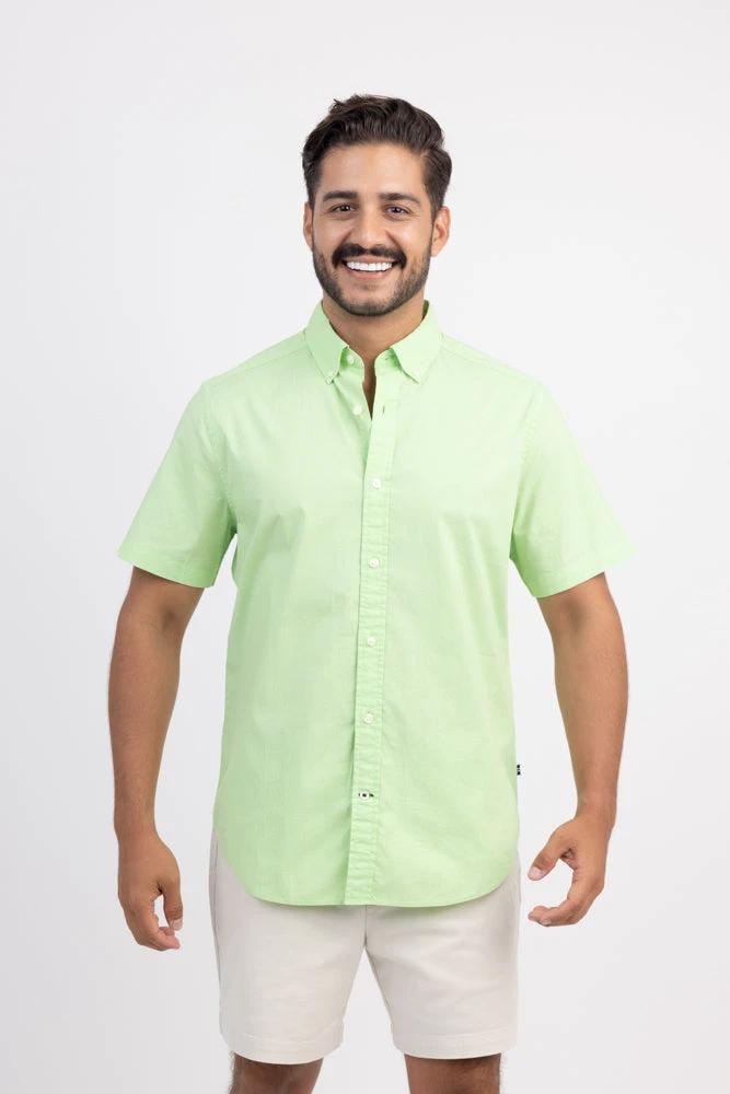 Camisa Nautica Mangas Cortas Lisa Para Caballeros by Nautica