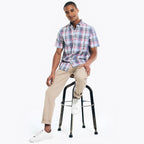 Camisa Nautica Mangas Cortas Cuadros P/ Caballeros W36101 by Nautica