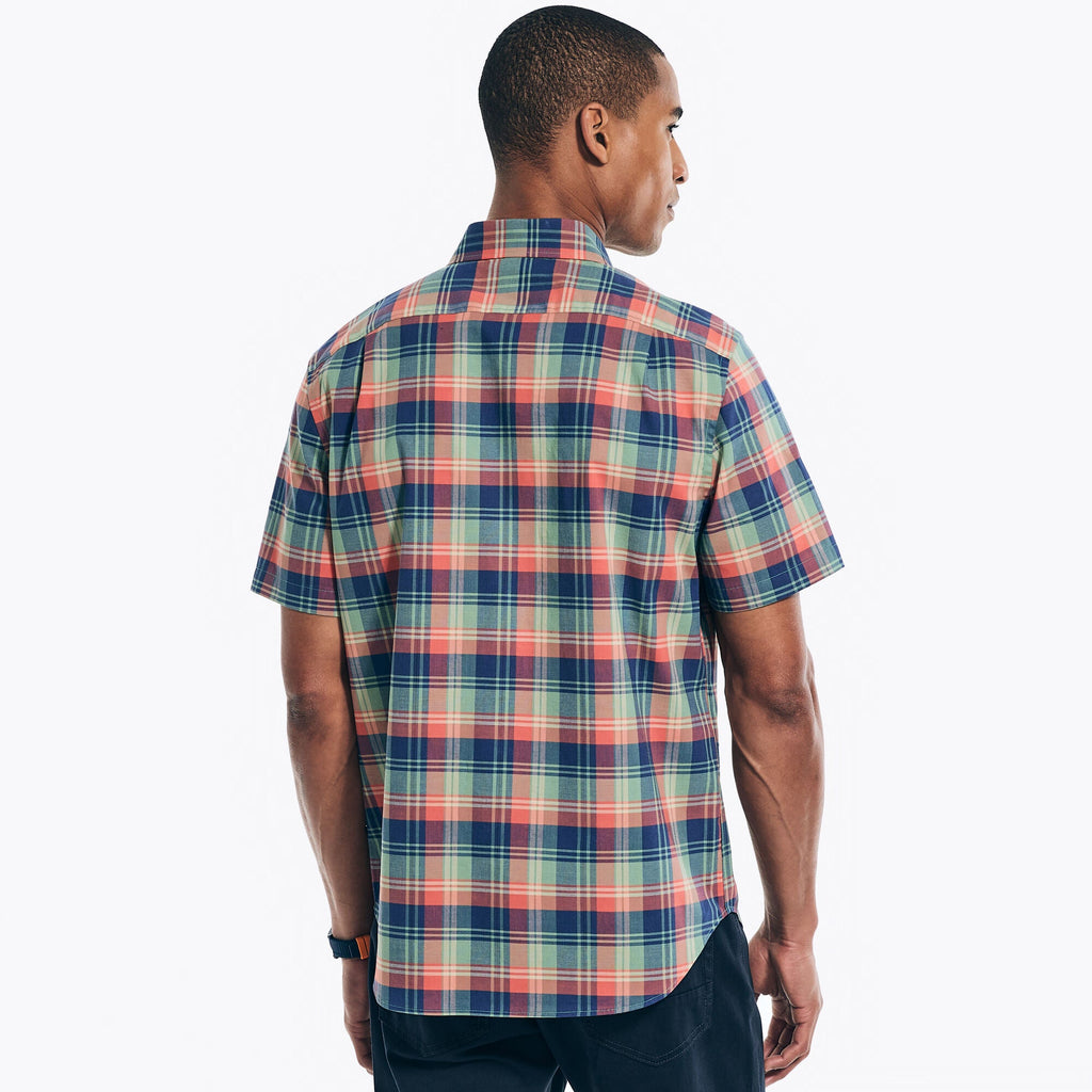 Camisa Nautica Mangas Cortas Cuadros P/ Caballeros W36102 by Nautica
