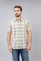 Camisa Nautica Mangas Cortas Cuadros P/ Caballeros W36112 by Nautica