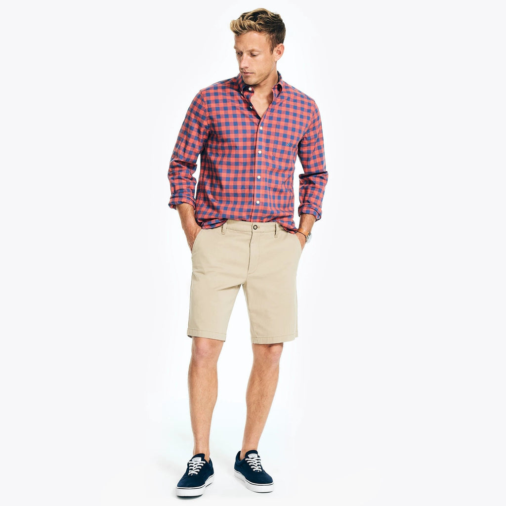 Camisa Nautica Mangas Largas Cuadros P/ Caballeros W36201 by Nautica
