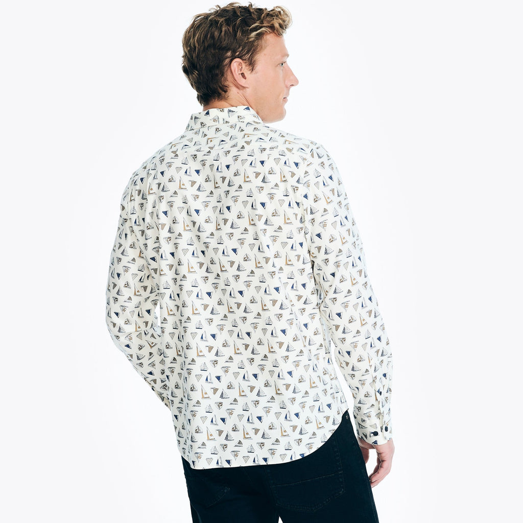 Camisa Nautica Mangas Largas Estampado para Caballeros