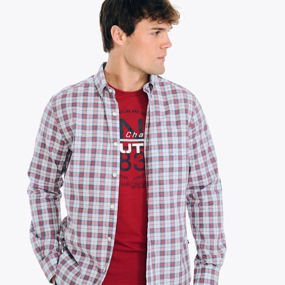 Camisa Nautica Mangas Largas Cuadros Para Caballeros by Nautica