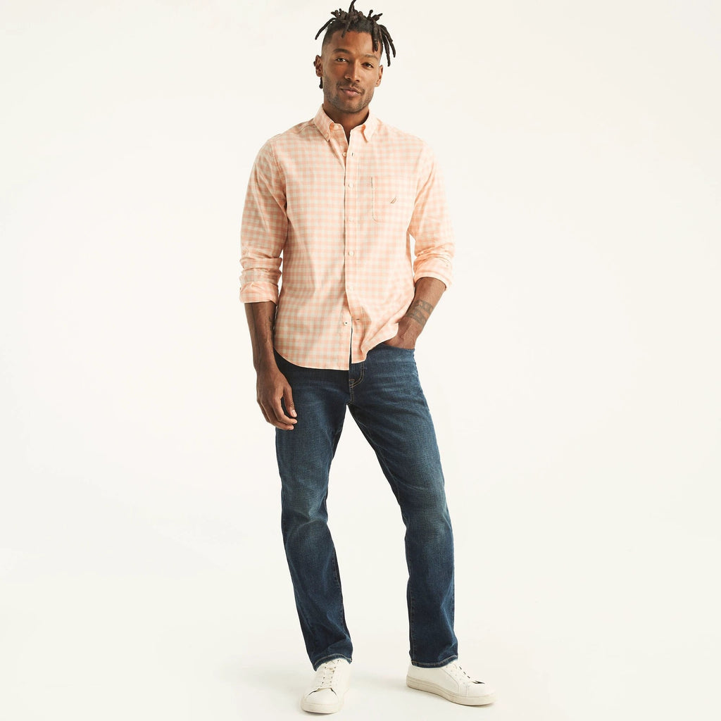 Camisa Nautica Mangas Largas Cuadros P/ Caballeros by Nautica