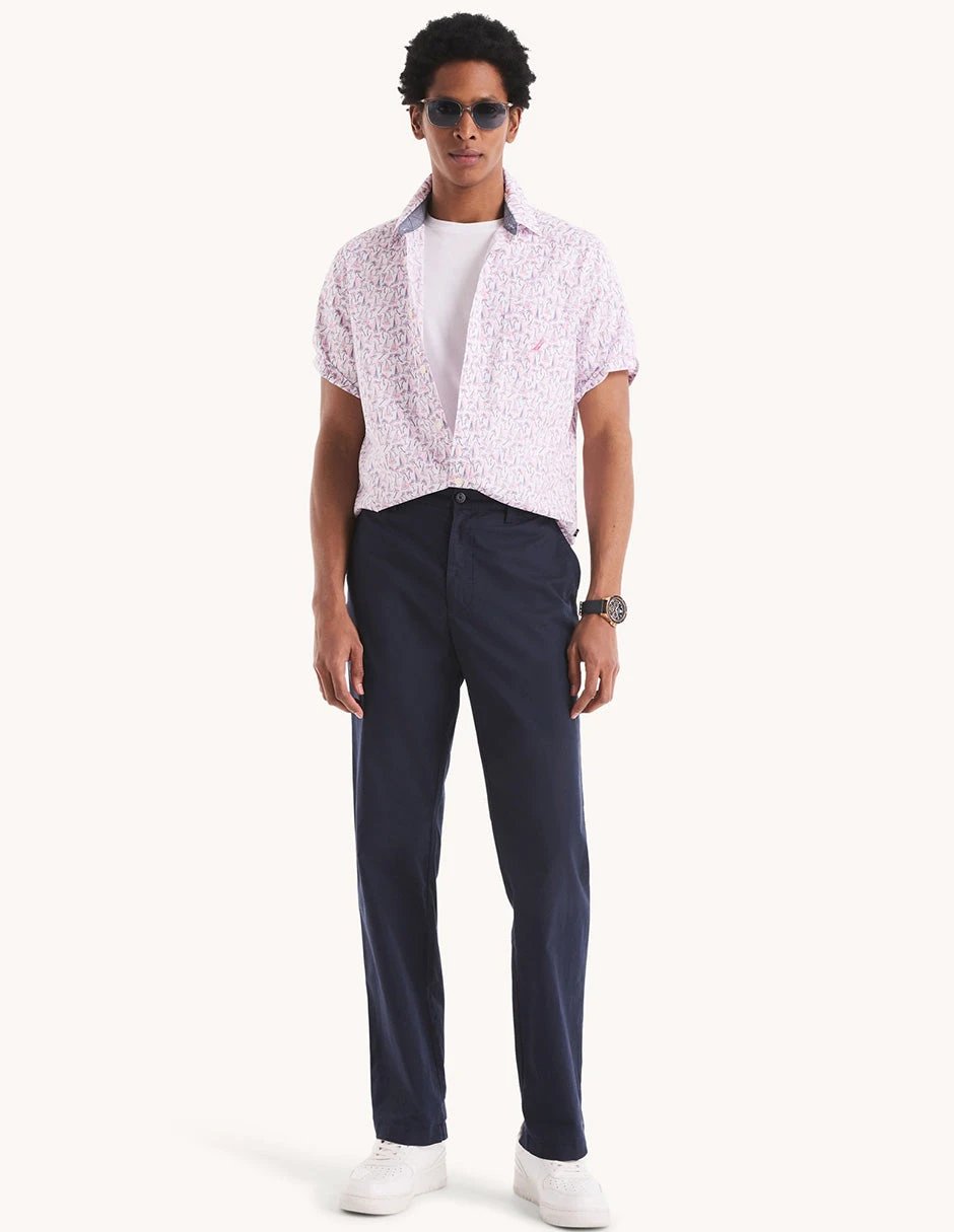 Camisa Nautica Mangas Cortas Estampada Para Caballeros by Nautica
