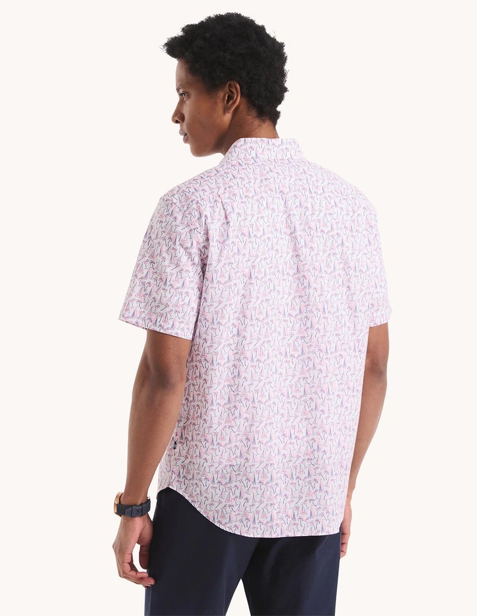 Camisa Nautica Mangas Cortas Estampada Para Caballeros by Nautica