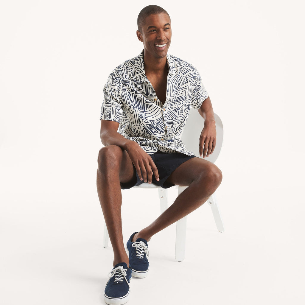Camisa Nautica Mangas Cortas Estampado para Caballeros