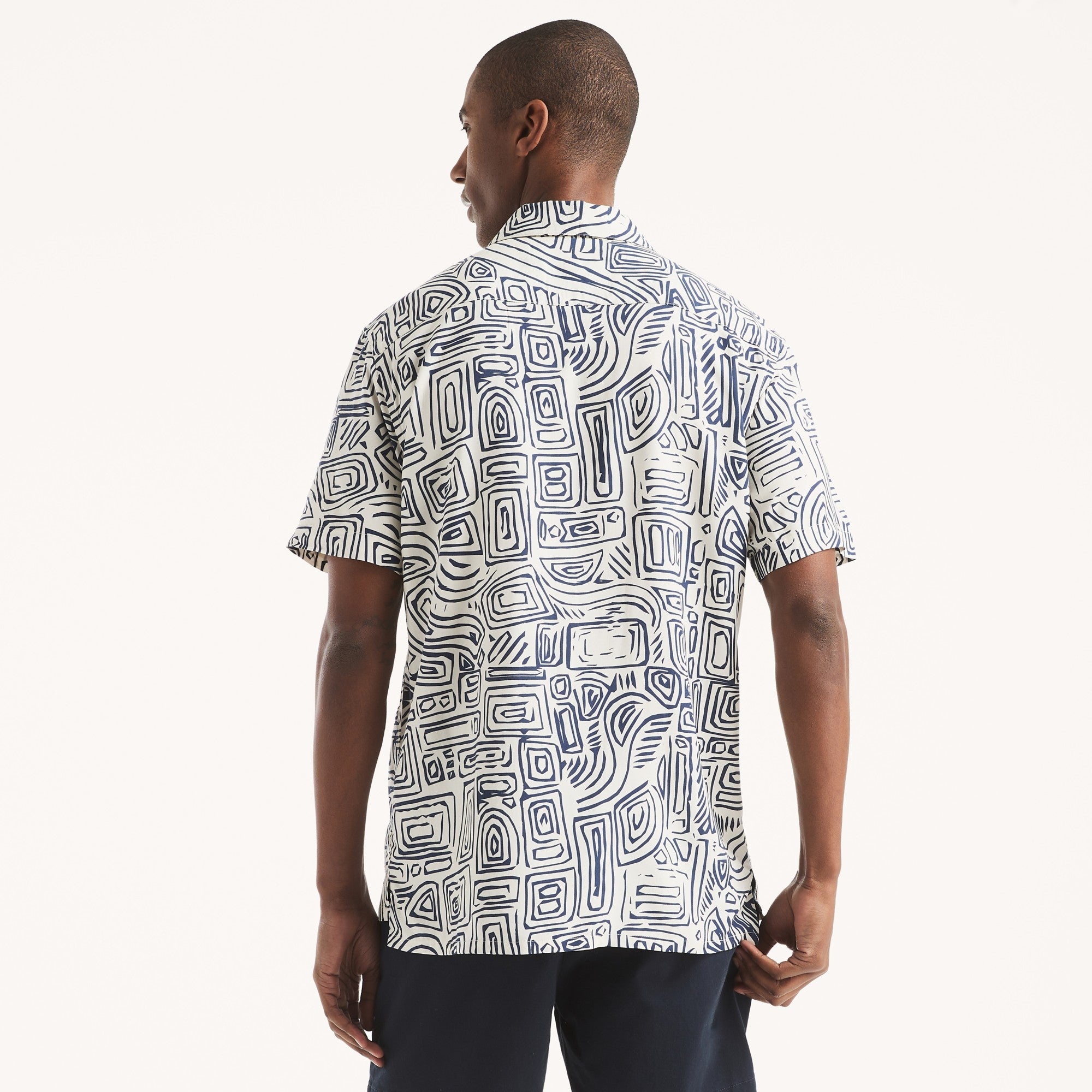 Camisa Nautica Mangas Cortas Estampado para Caballeros
