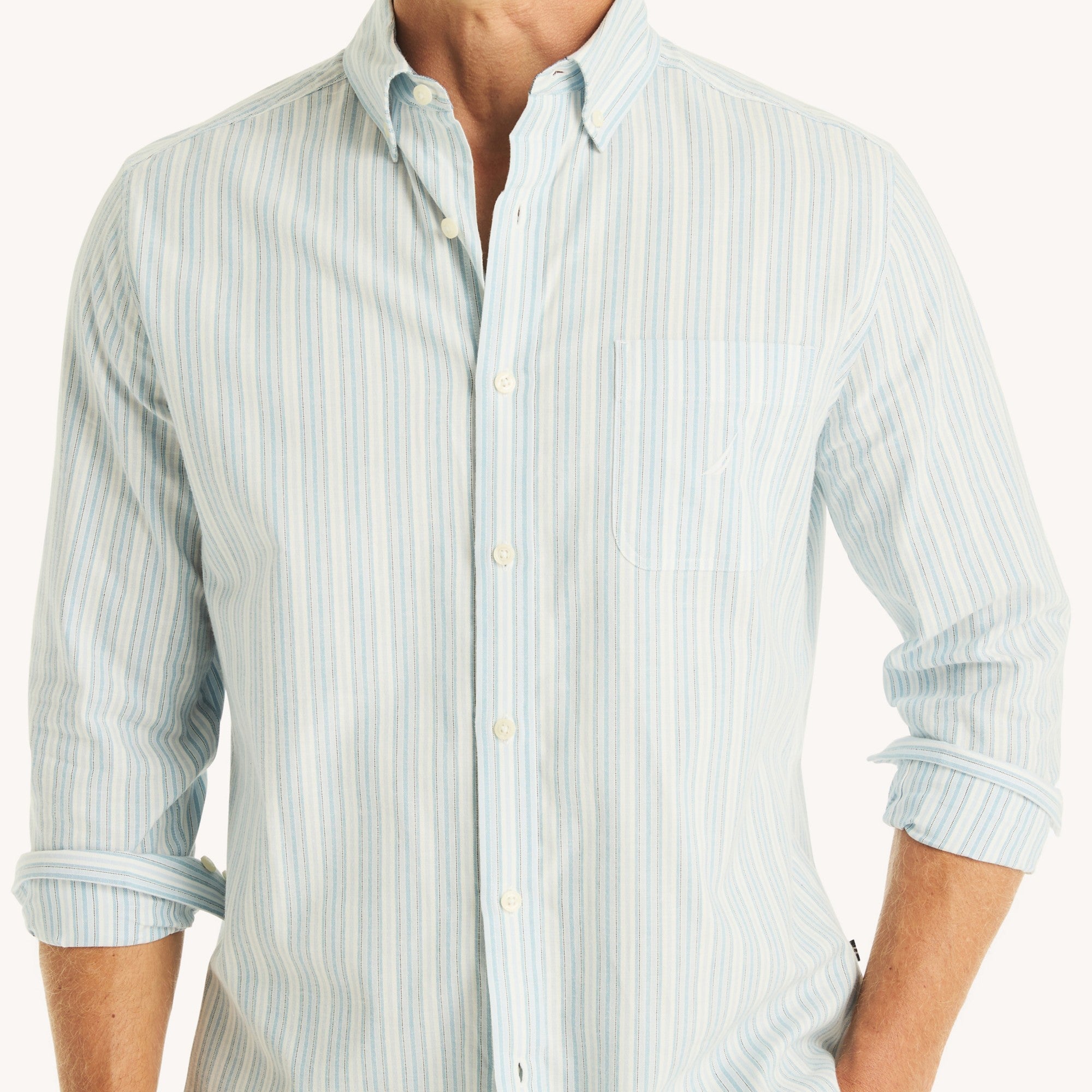 Camisa Nautica Mangas Largas Rayas para Caballeros