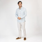 Camisa Nautica Mangas Largas Rayas para Caballeros