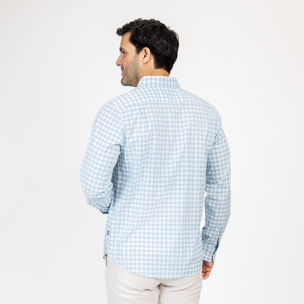 Camisa Nautica Mangas Largas Cuadros para Caballeros