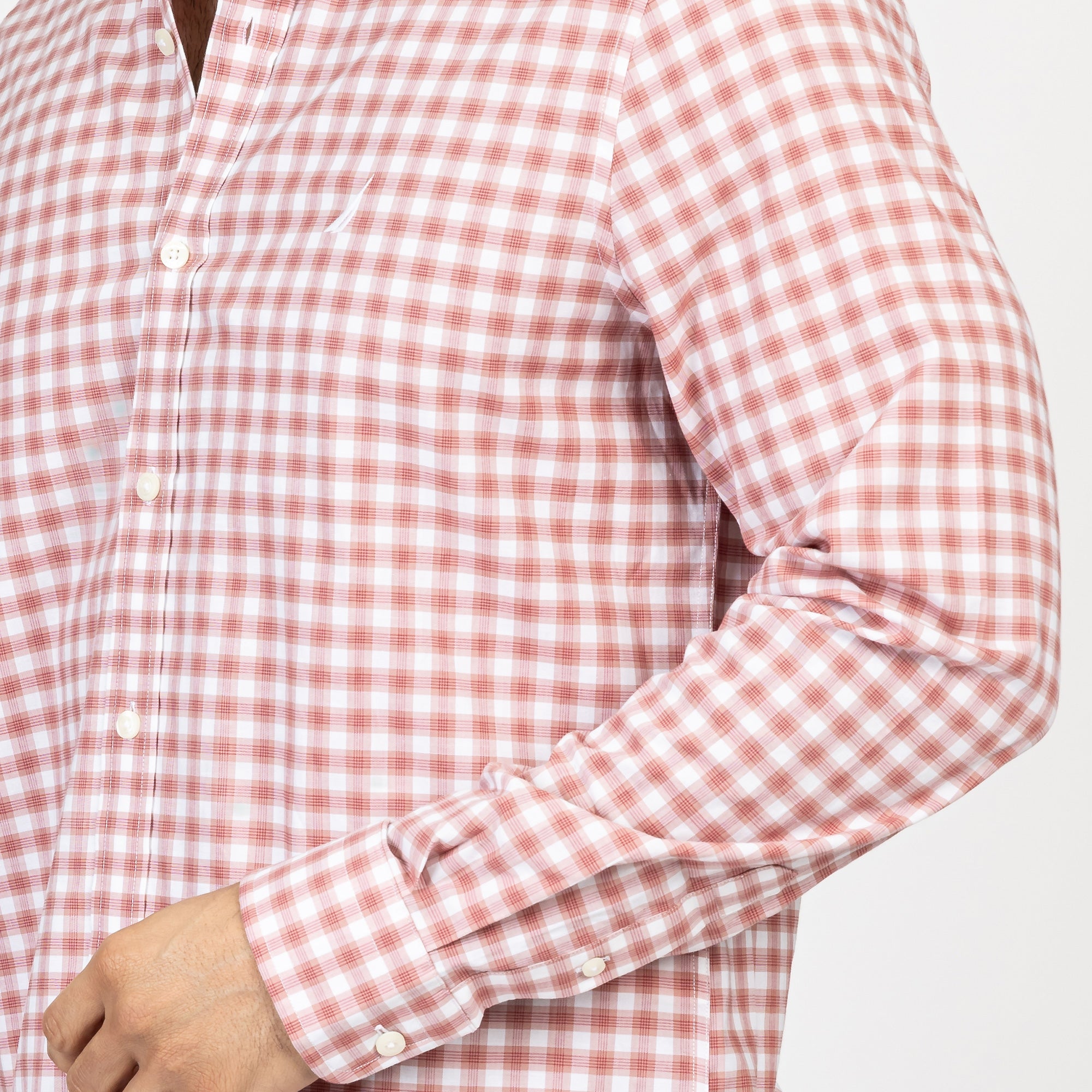 Camisa Nautica Mangas Largas Cuadros para Caballeros