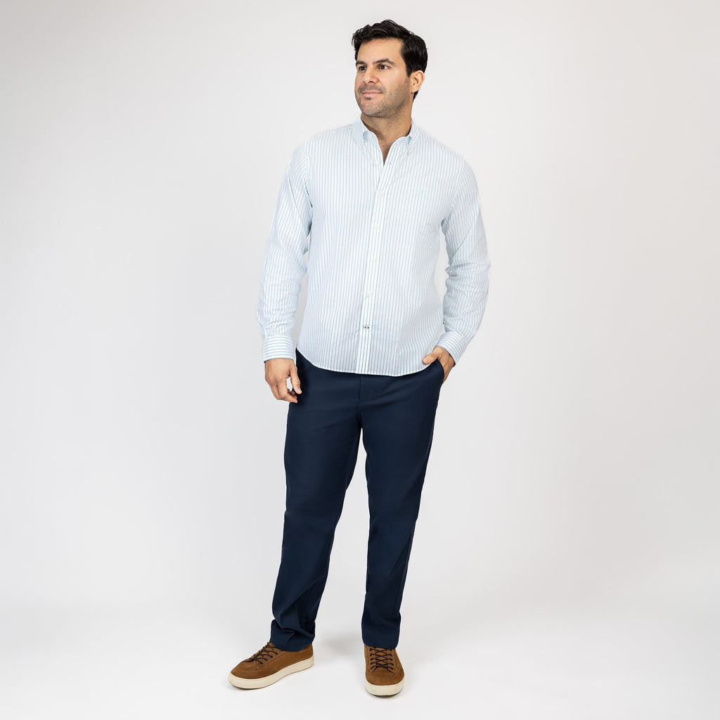 Camisa Nautica Mangas Largas Rayas para Caballeros