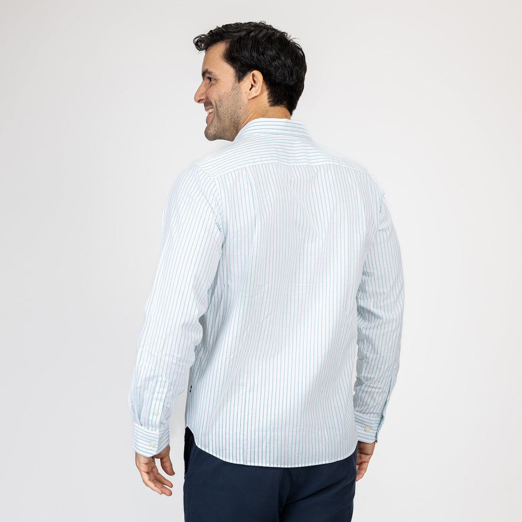 Camisa Nautica Mangas Largas Rayas para Caballeros