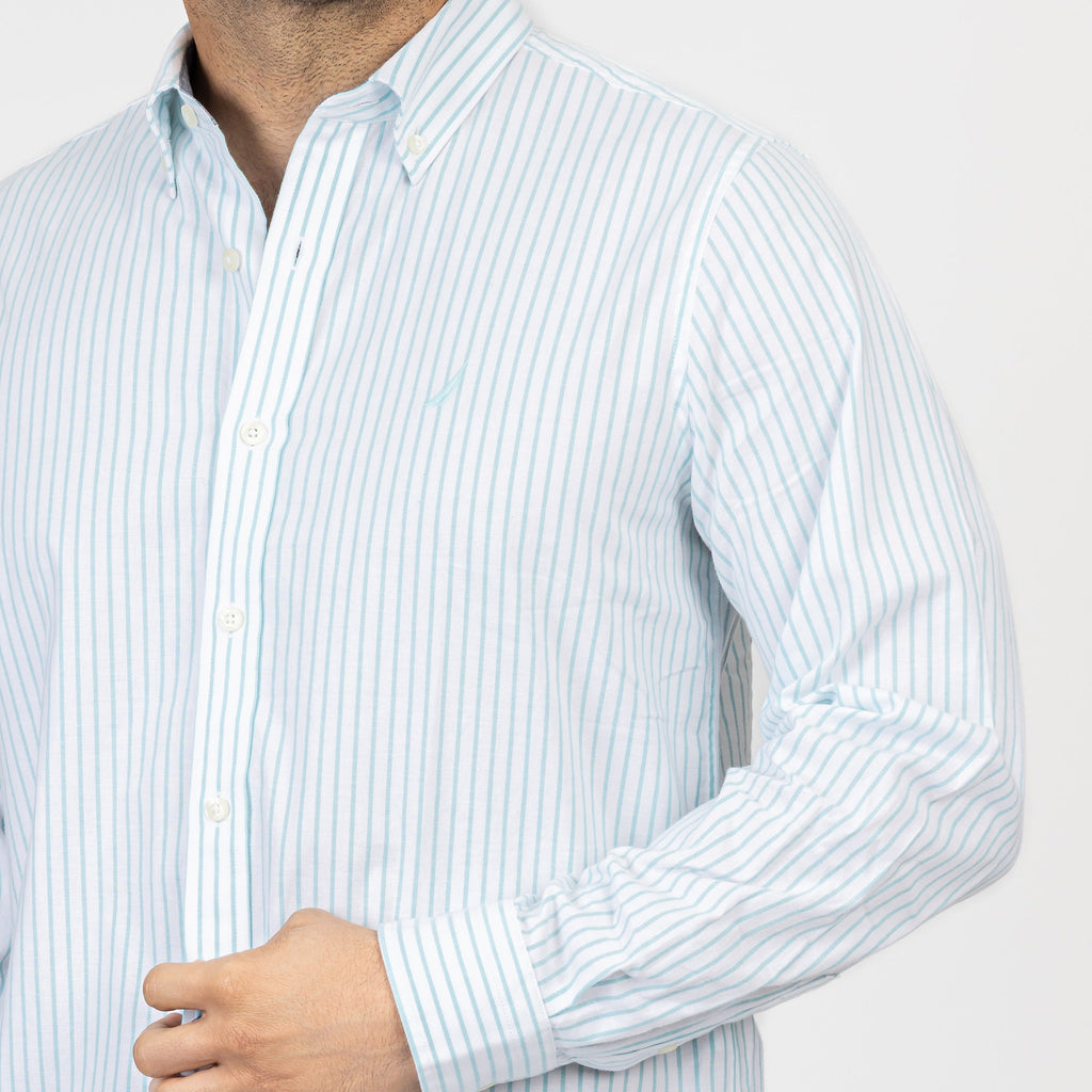 Camisa Nautica Mangas Largas Rayas para Caballeros