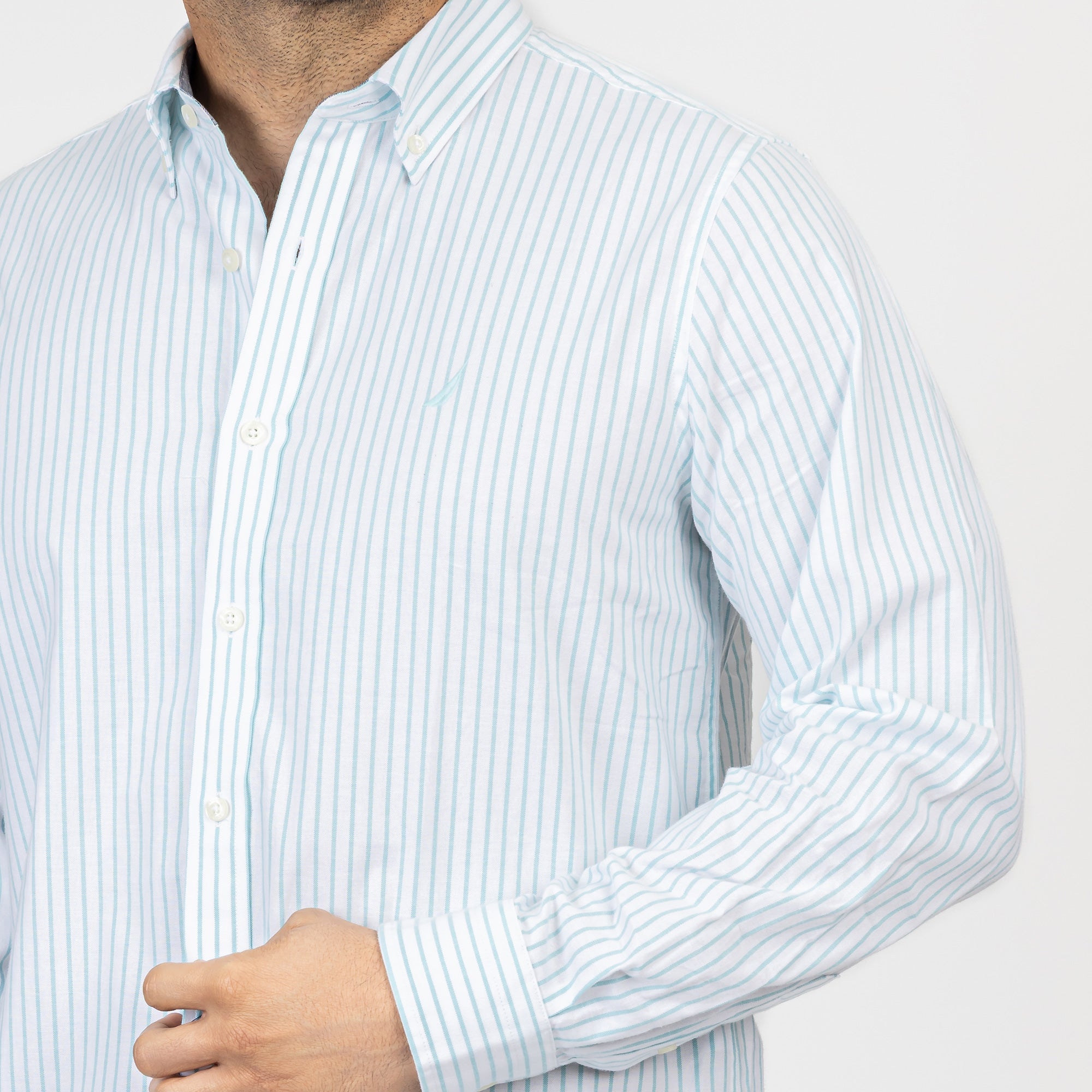 Camisa Nautica Mangas Largas Rayas para Caballeros