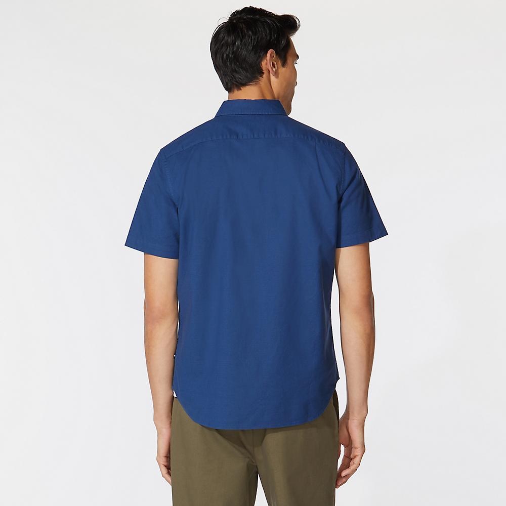 Camisa Nautica Mangas Cortas Lisa para Caballeros