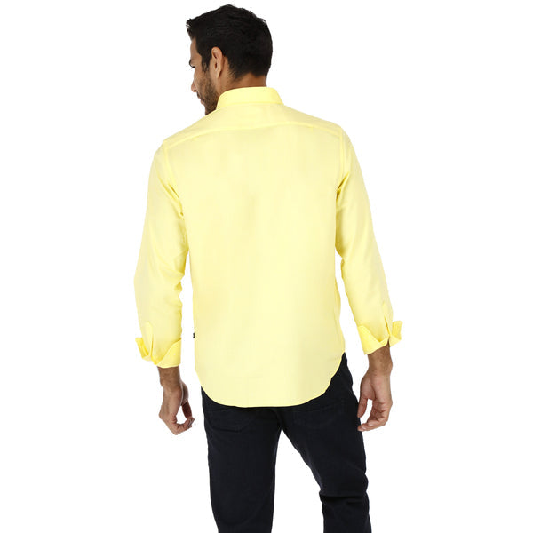 Camisa Nautica Mangas Largas Lisa para Caballeros