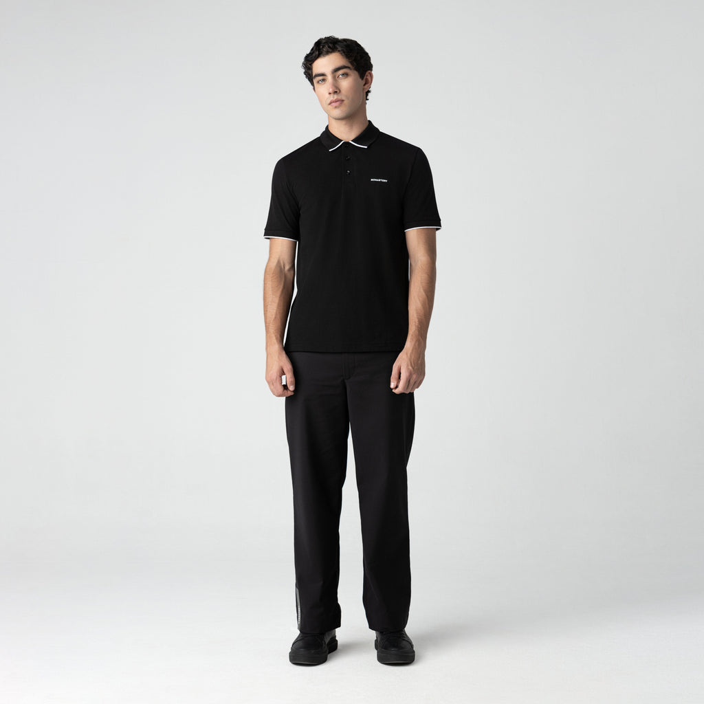 Polo men, color/material negro, marca Monastery – vista 2